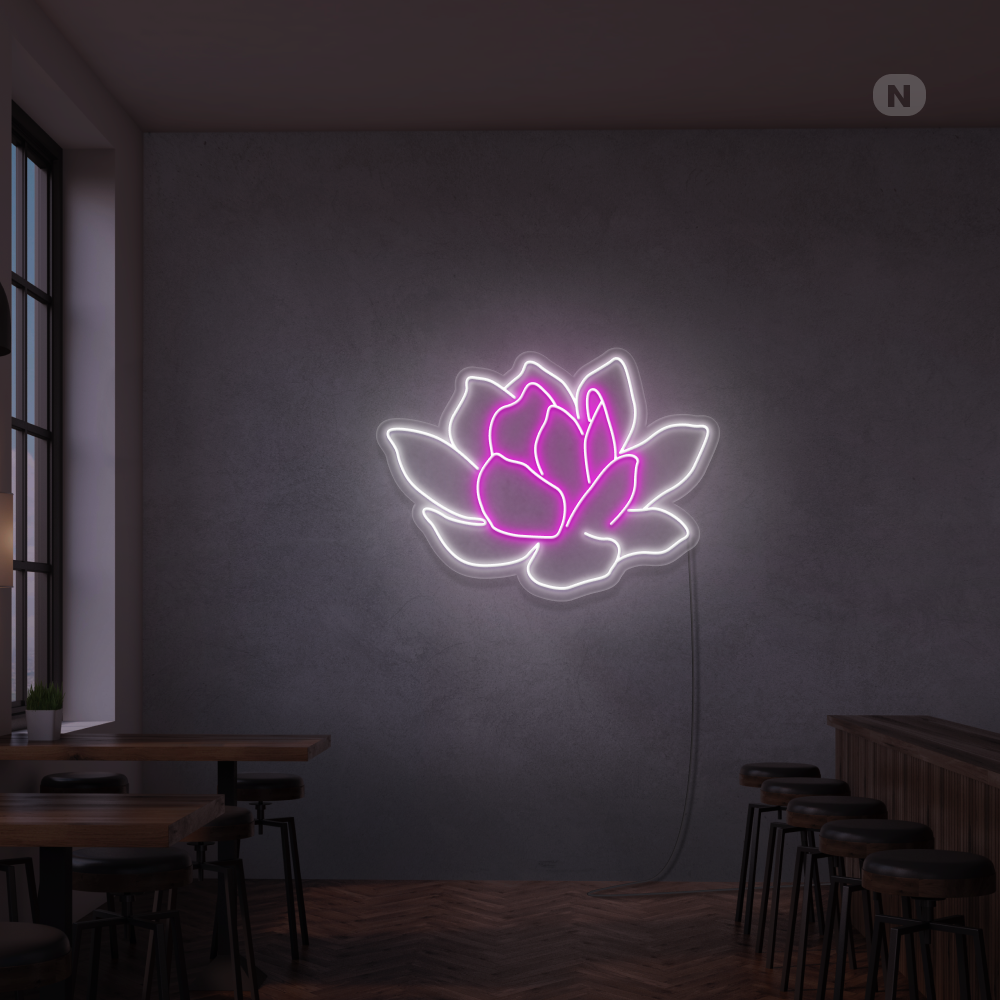 Neonskilt Blomst