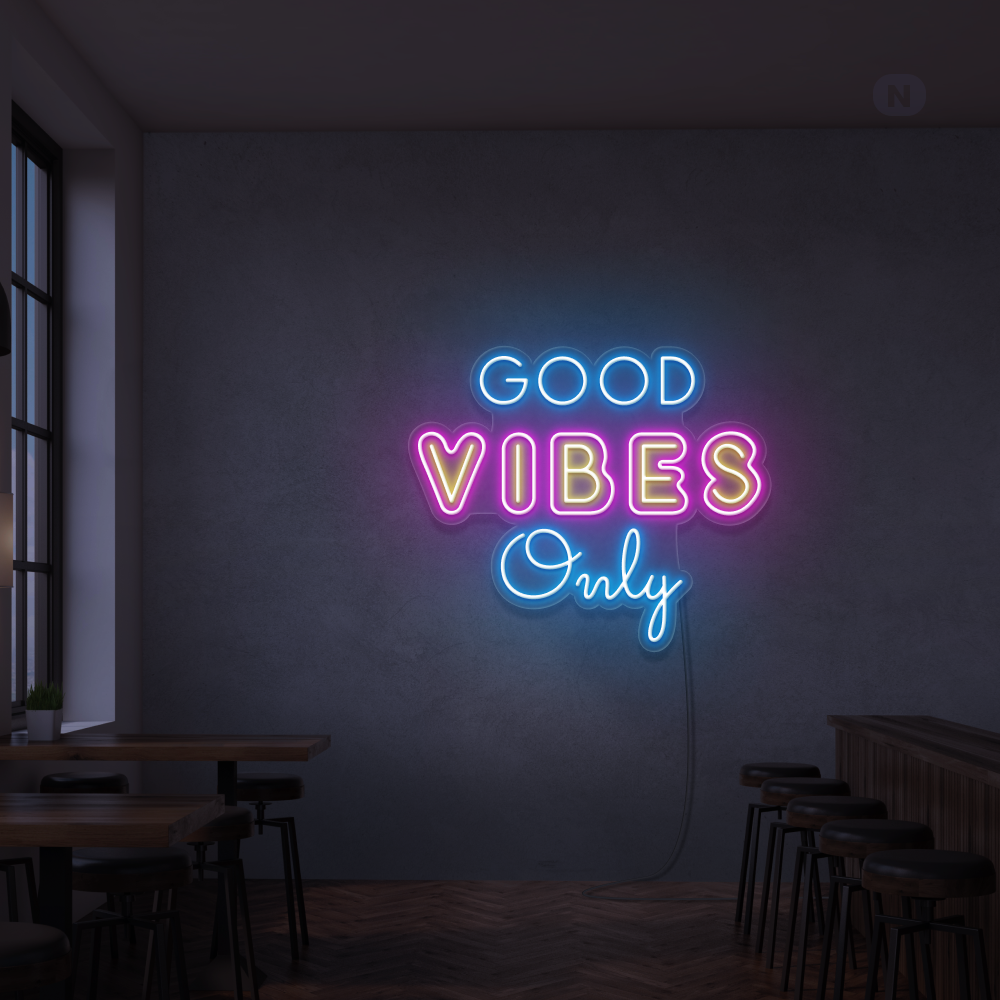 Neonskilt Good Vibes only