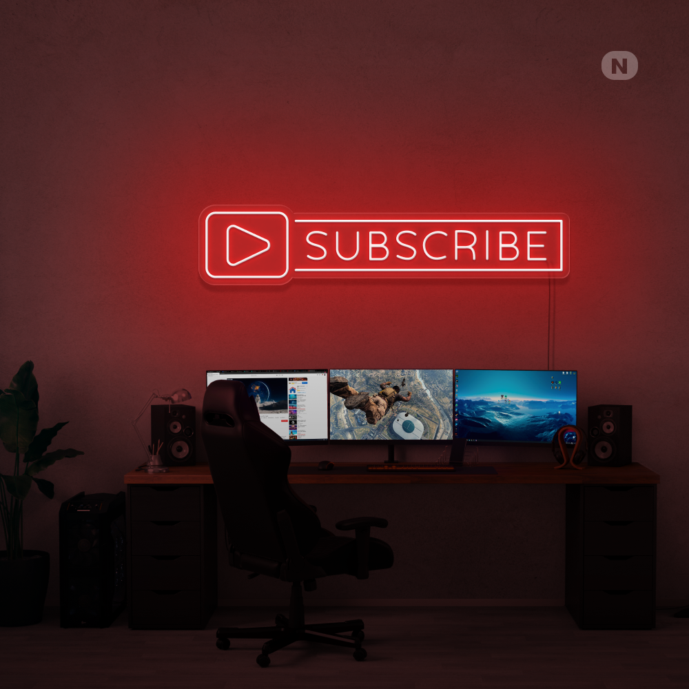 Neonskilt Subscribe