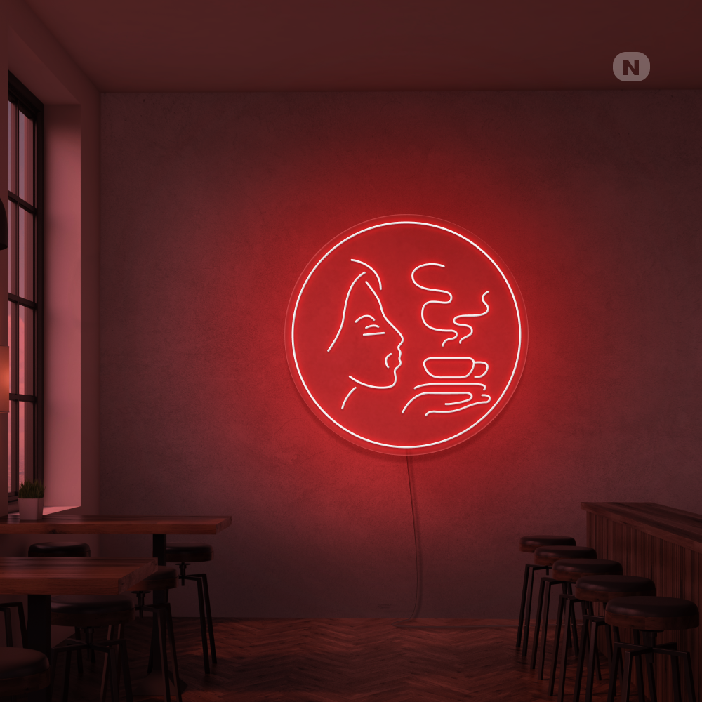 Neonskilt Kaffe Aroma