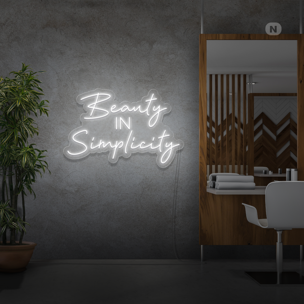Neonskilt Beauty in Simplicity
