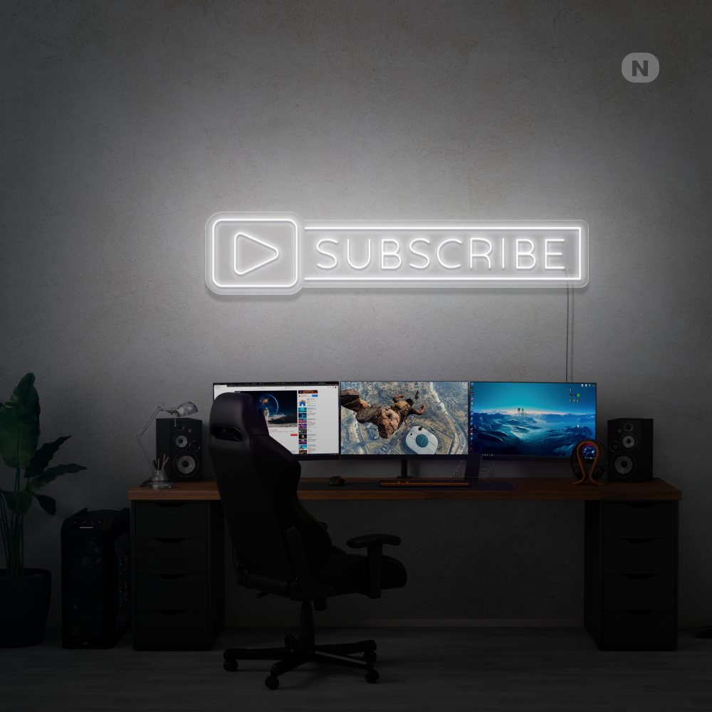 Neonskilt Subscribe