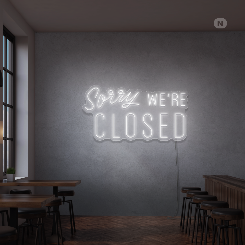 Neonskilt Closed