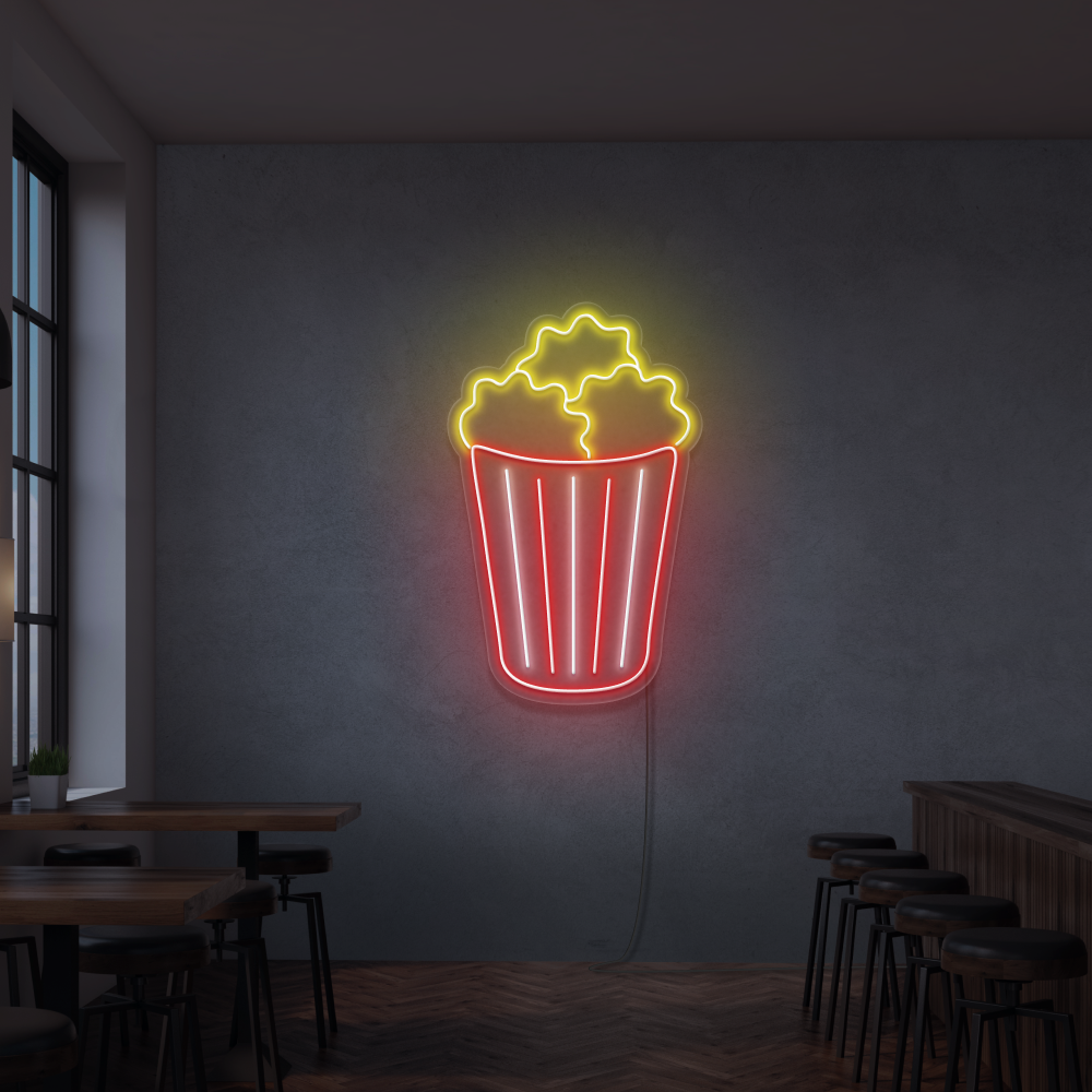 Neonskilt Popcorn