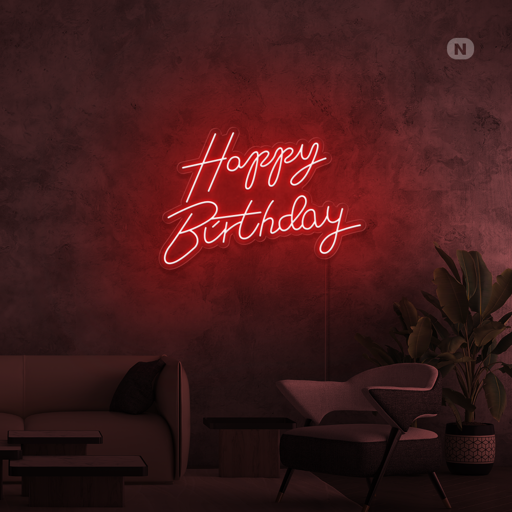 Neonskilt Happy Birthday