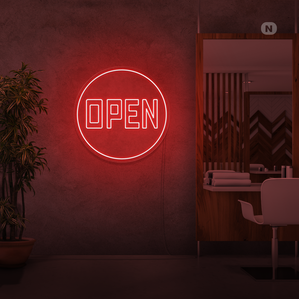 Neonskilt Open