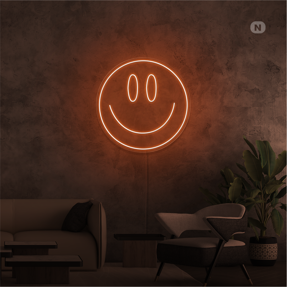 Neonskilt Smilende ansigt