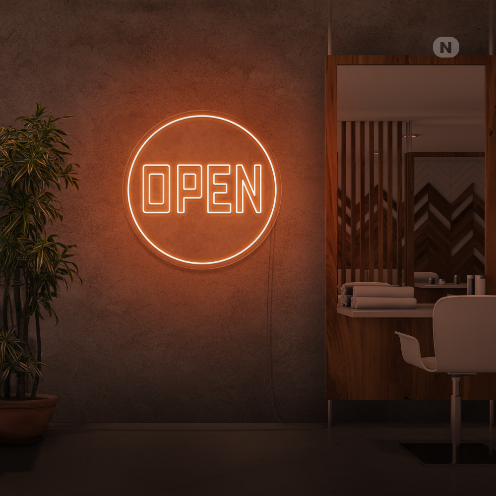 Neonskilt Open