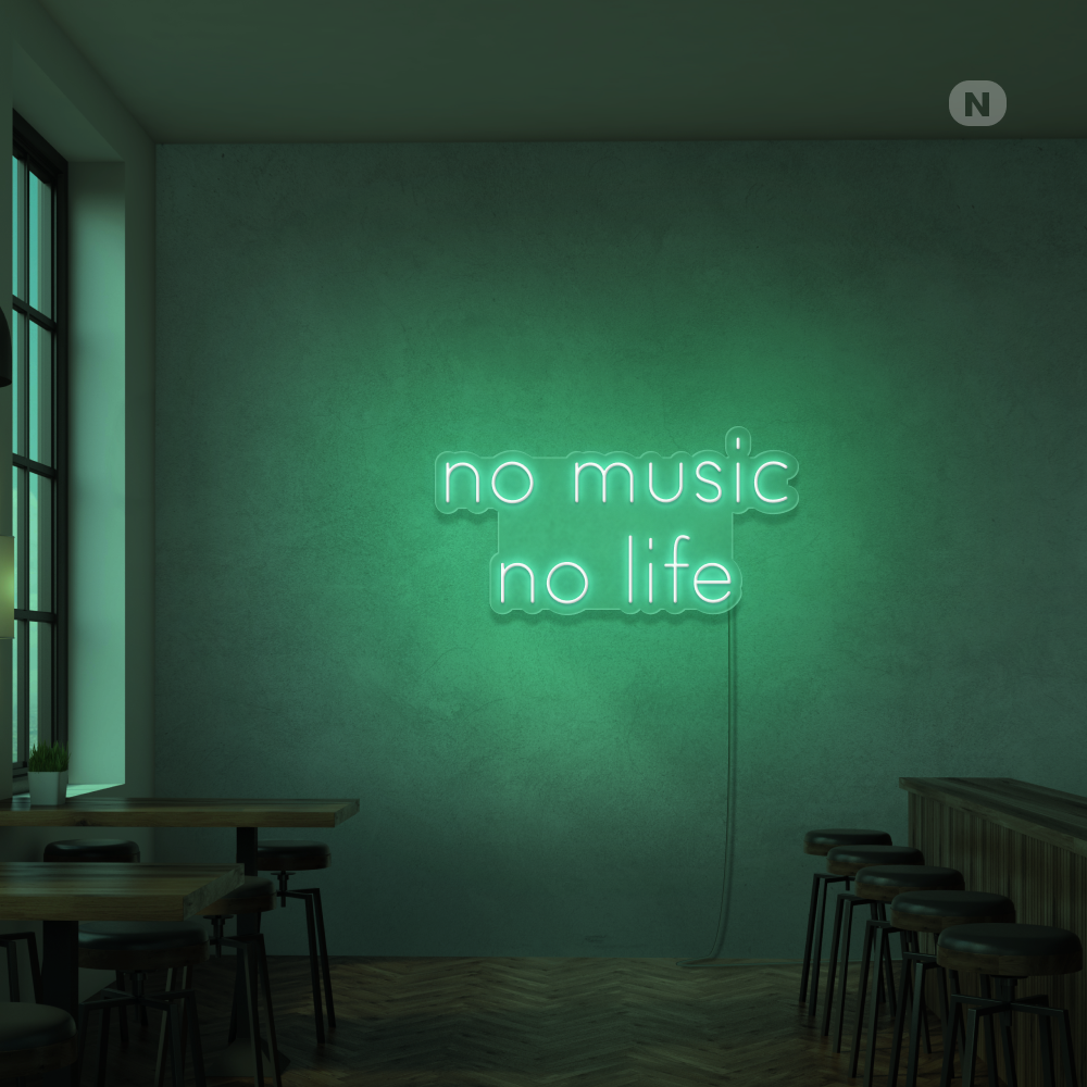 Neonskilt No Music No Life
