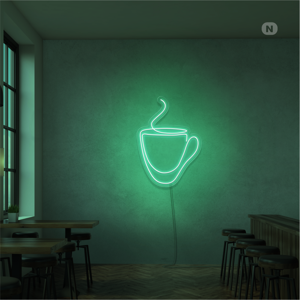 Neonskilt Kaffekrus