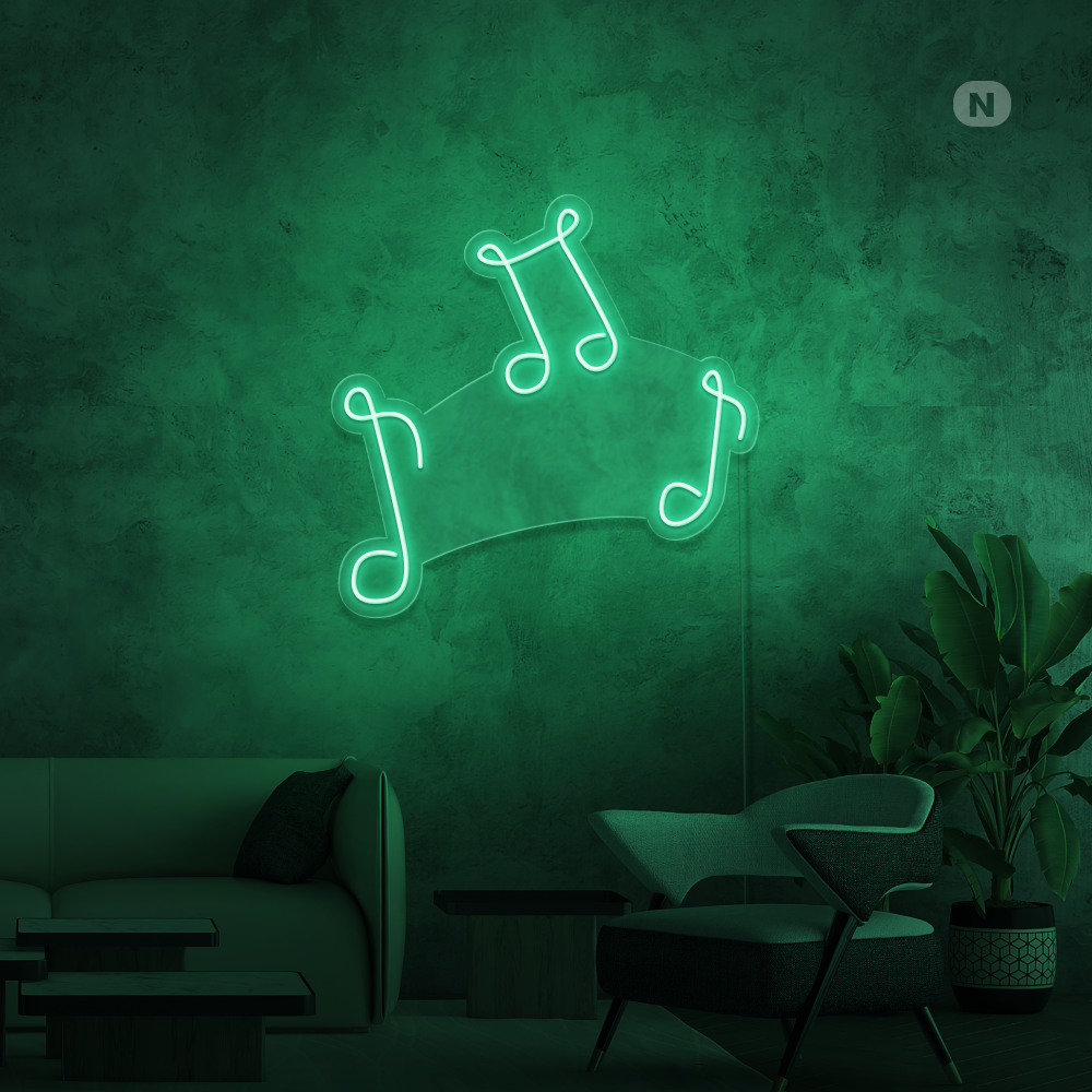 Neonskilt Musiknoter
