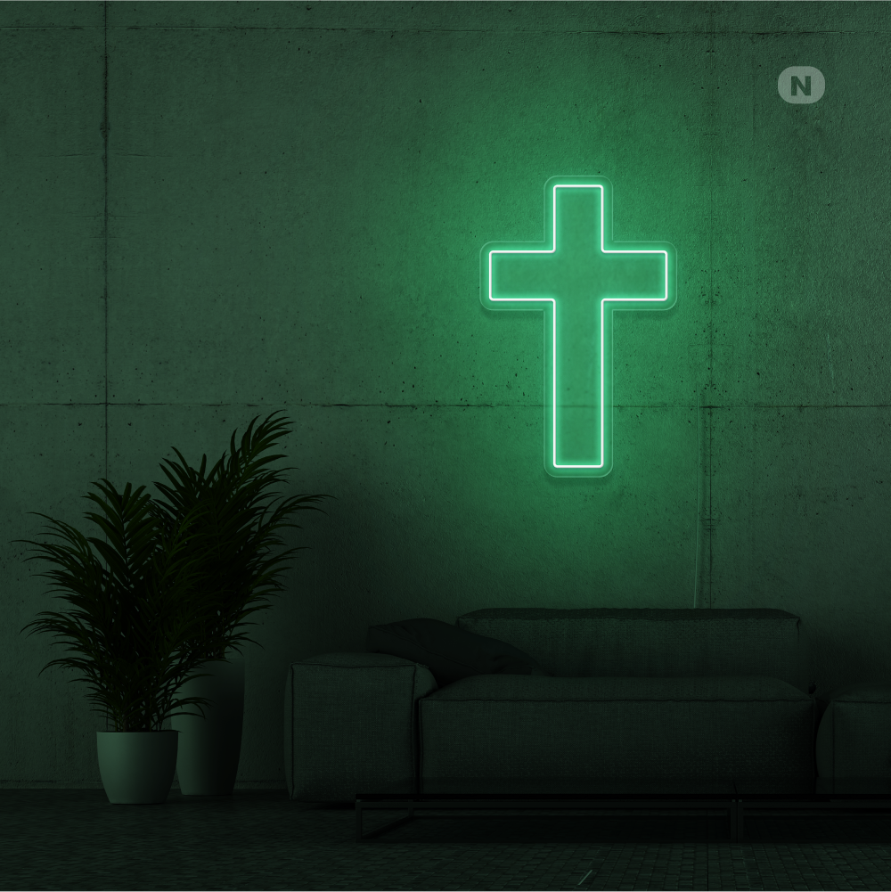 Neonskilt Kryds