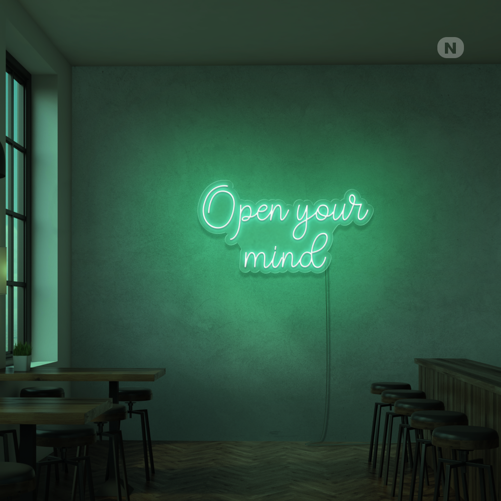 Neonskilt Open your mind