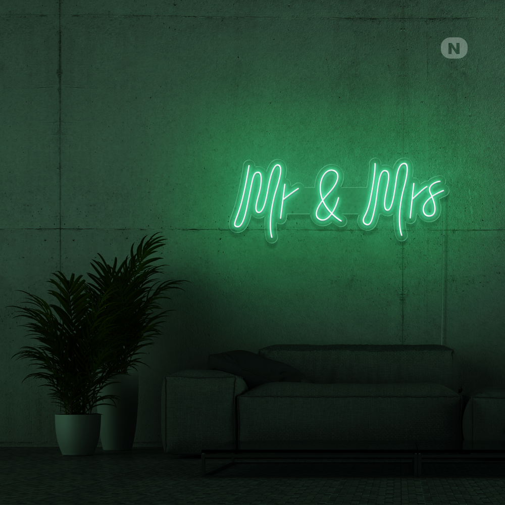 Neonskilt Mr & Mrs