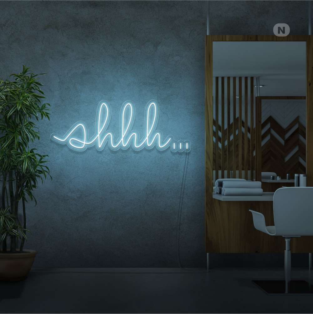 Neonskilt Shhh