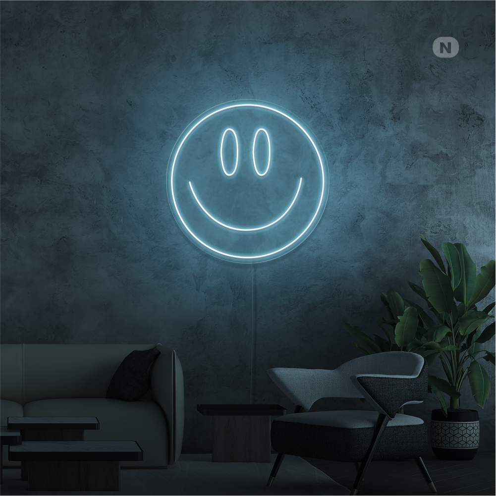 Neonskilt Smilende ansigt