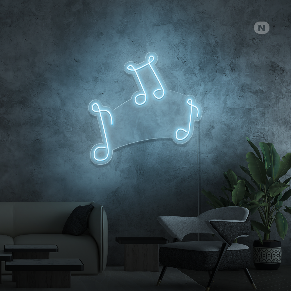 Neonskilt Musiknoter