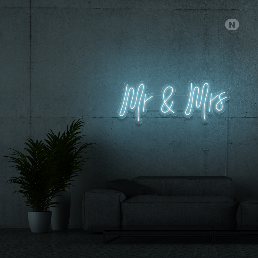 Neonskilt Mr & Mrs