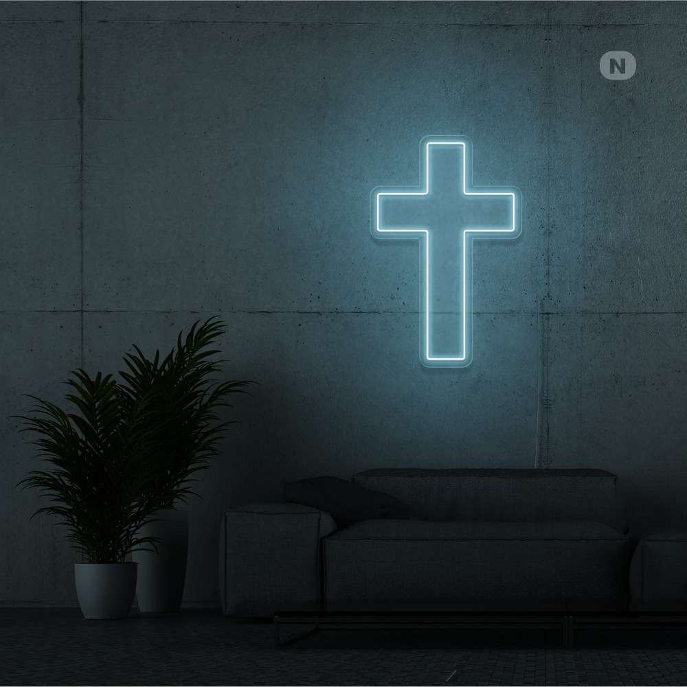 Neonskilt Kryds