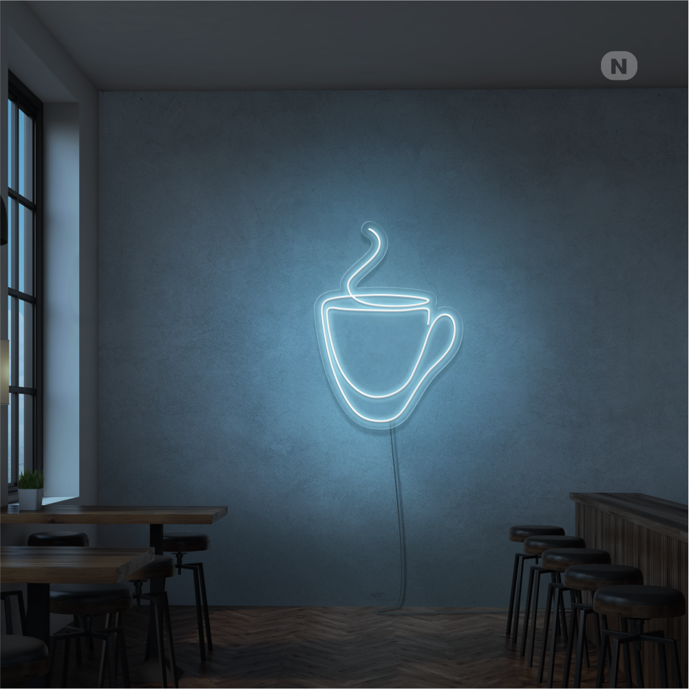 Neonskilt Kaffekrus