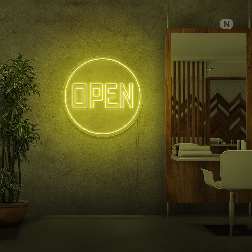 Neonskilt Open