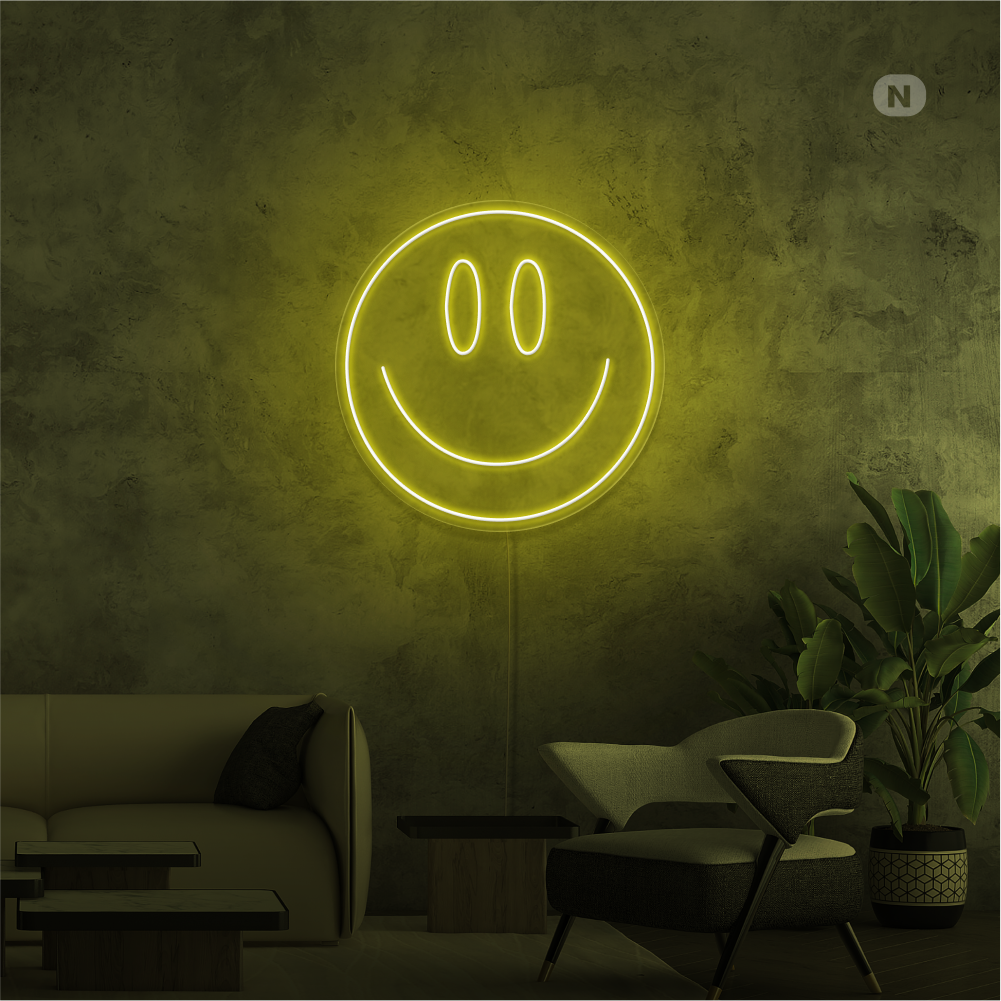 Neonskilt Smilende ansigt