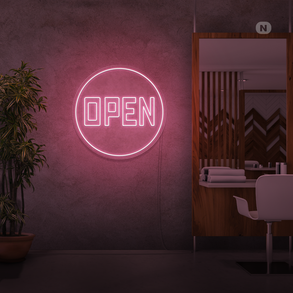 Neonskilt Open