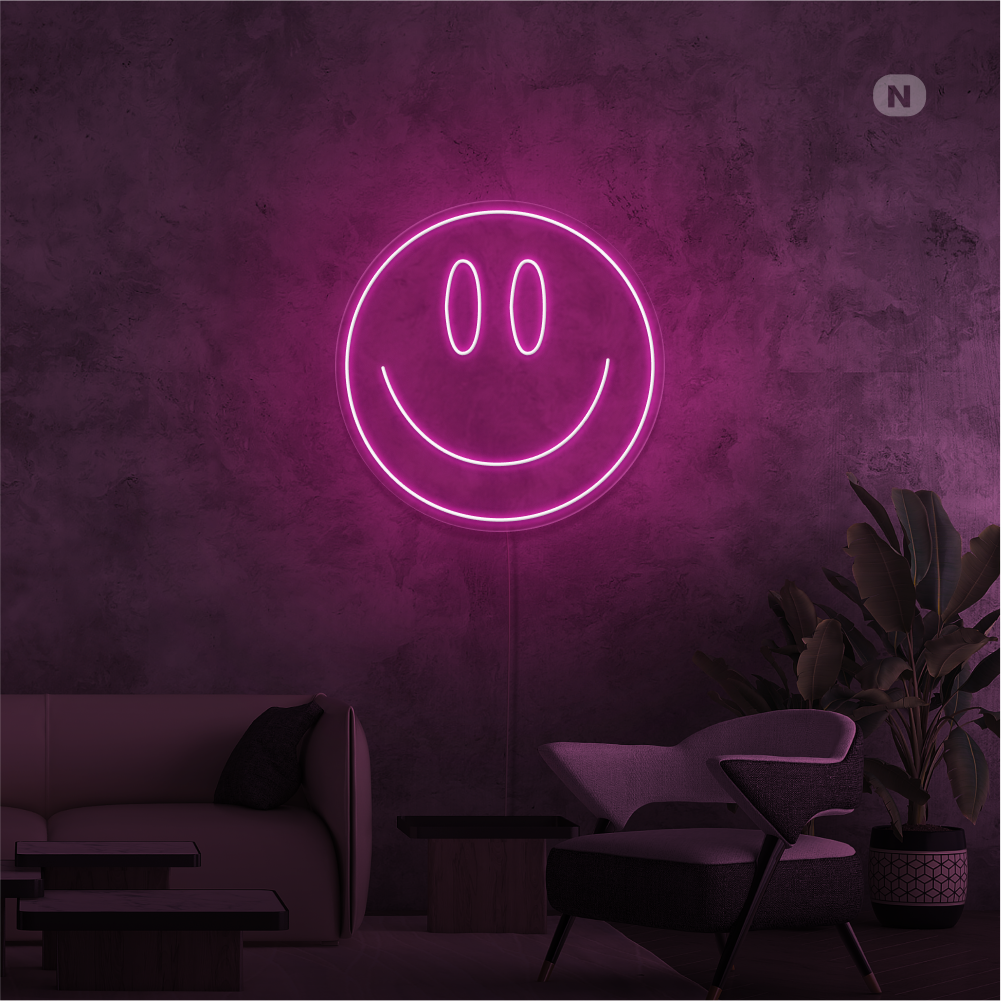 Neonskilt Smilende ansigt
