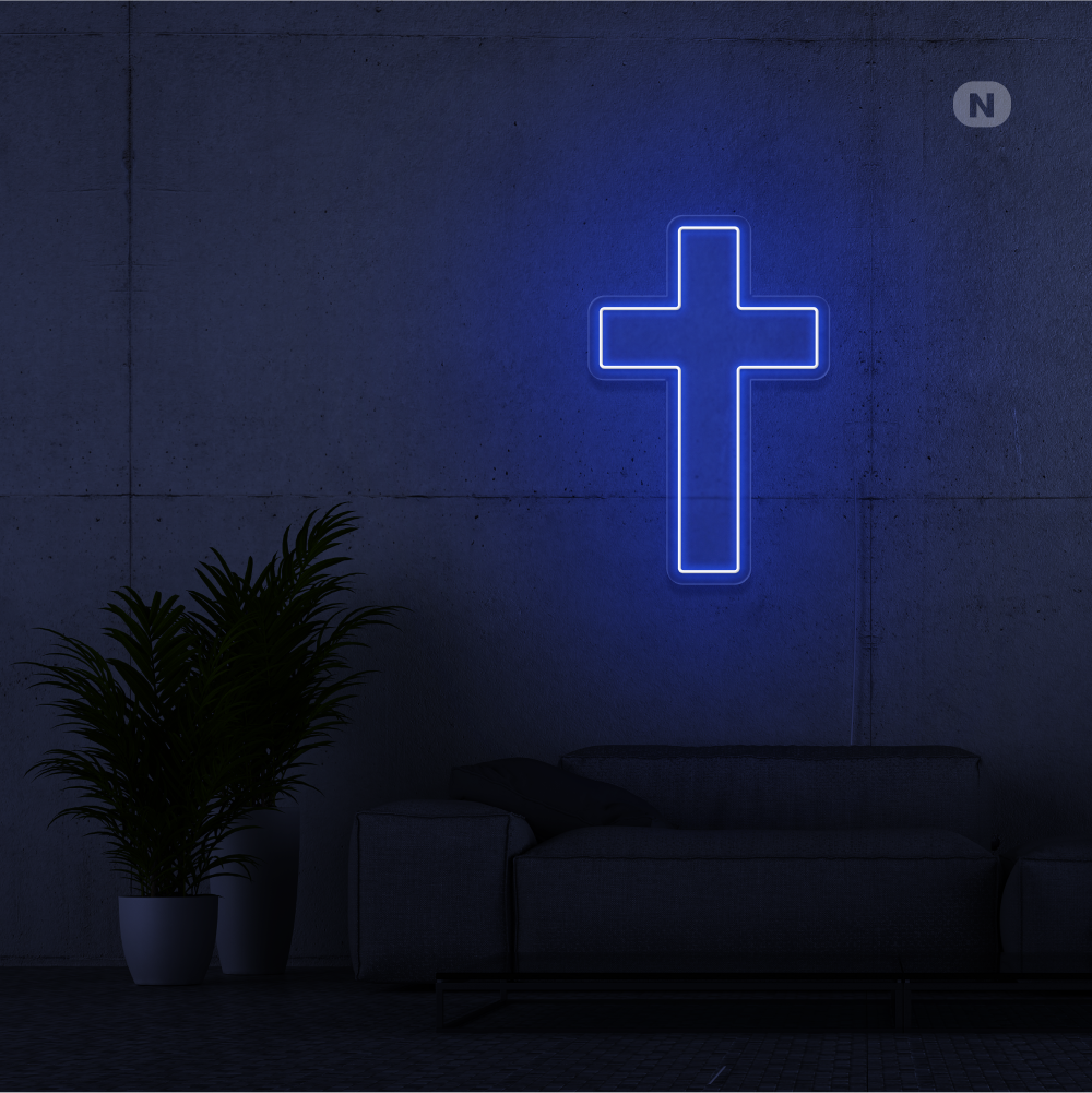 Neonskilt Kryds