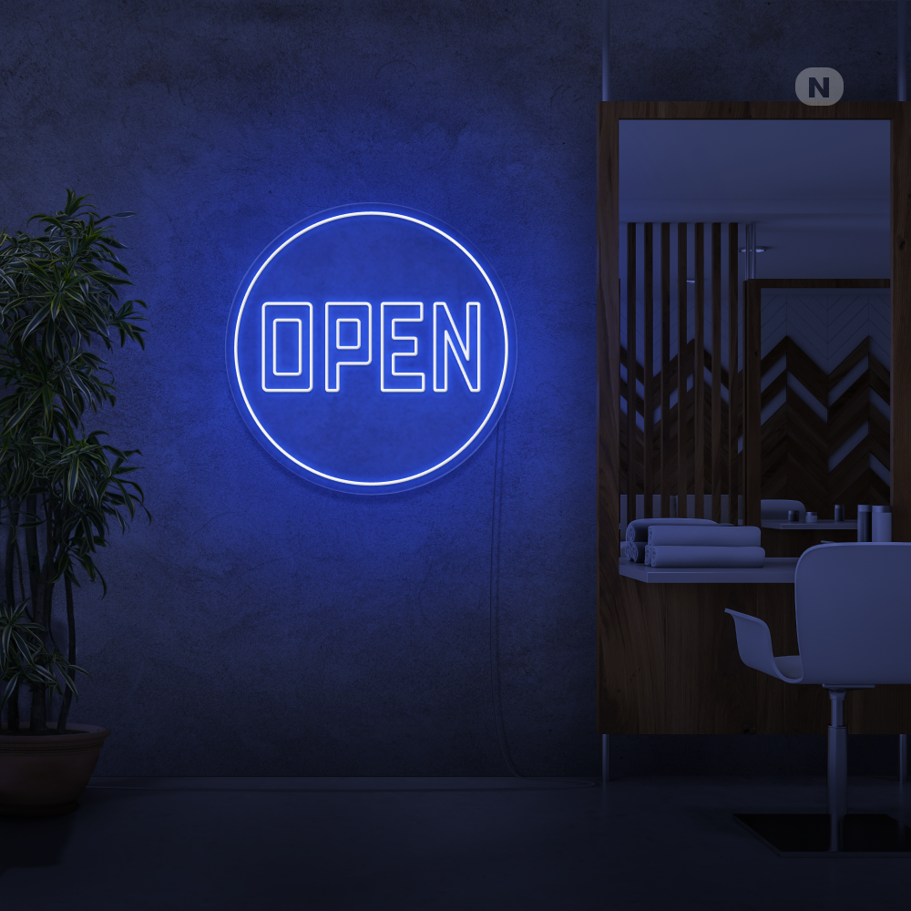 Neonskilt Open