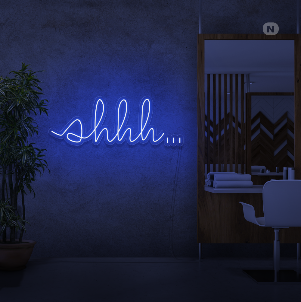 Neonskilt Shhh