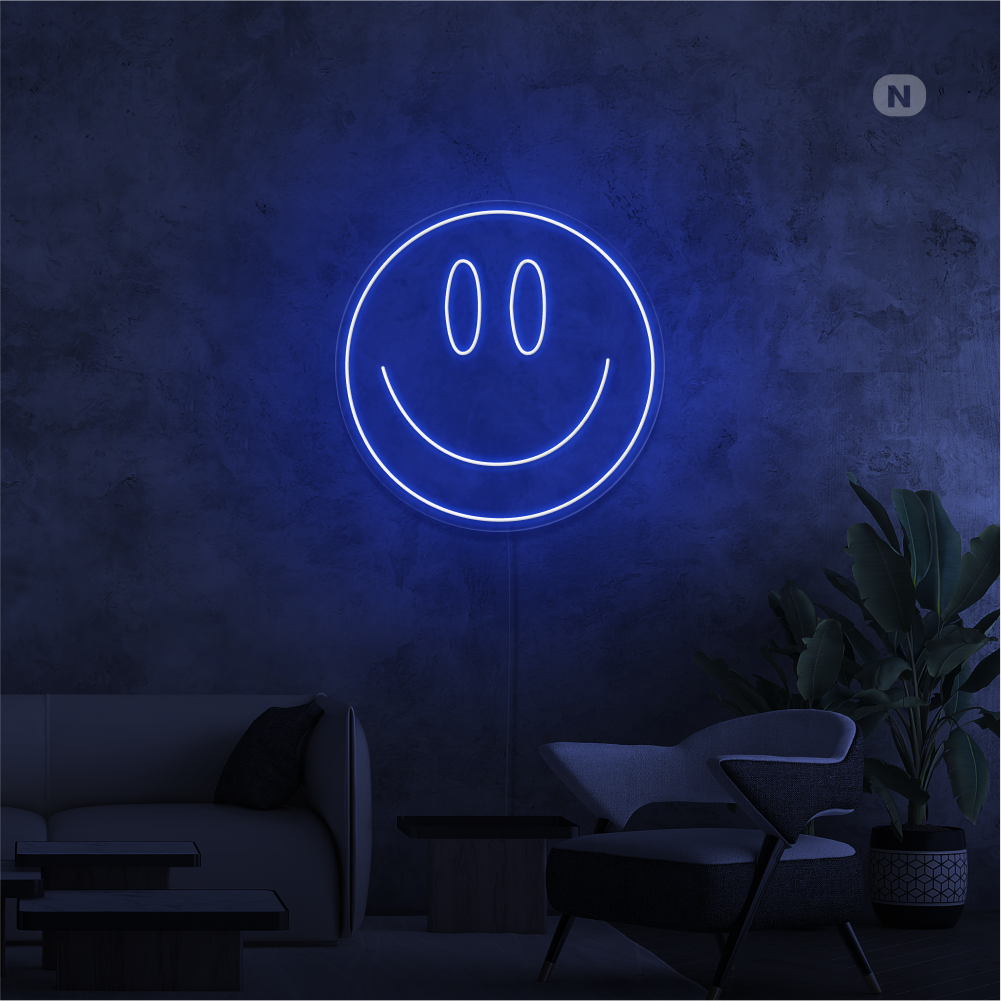 Neonskilt Smilende ansigt