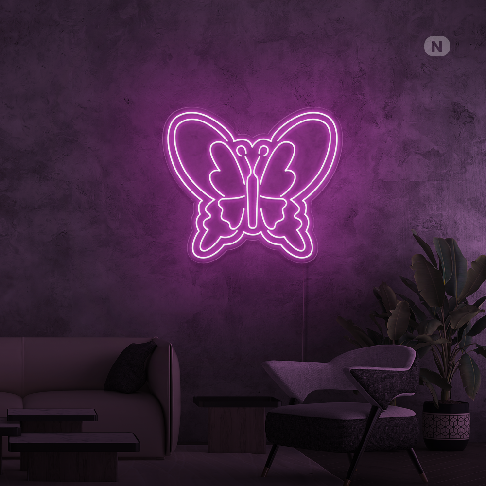 Neonskilt Sommerfugl