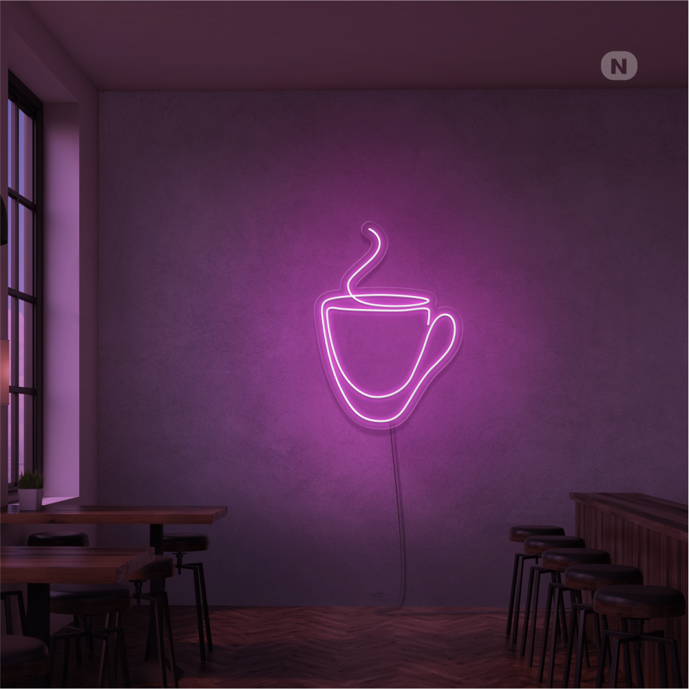 Neonskilt Kaffekrus