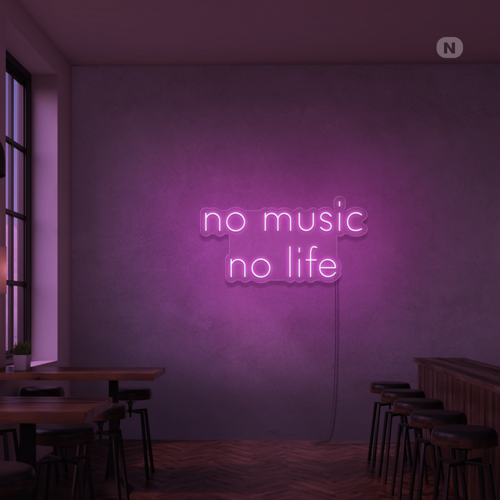Neonskilt No Music No Life