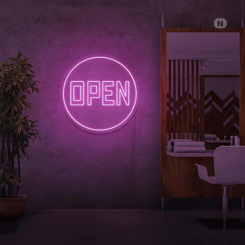 Neonskilt Open