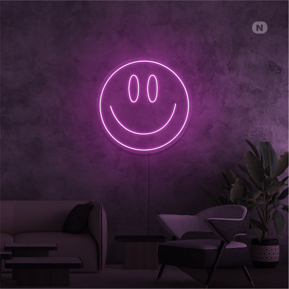 Neonskilt Smilende ansigt