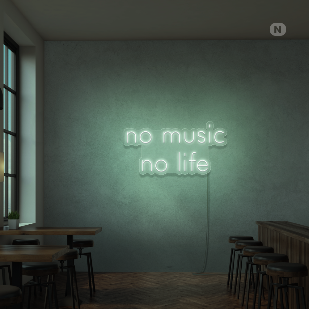Neonskilt No Music No Life