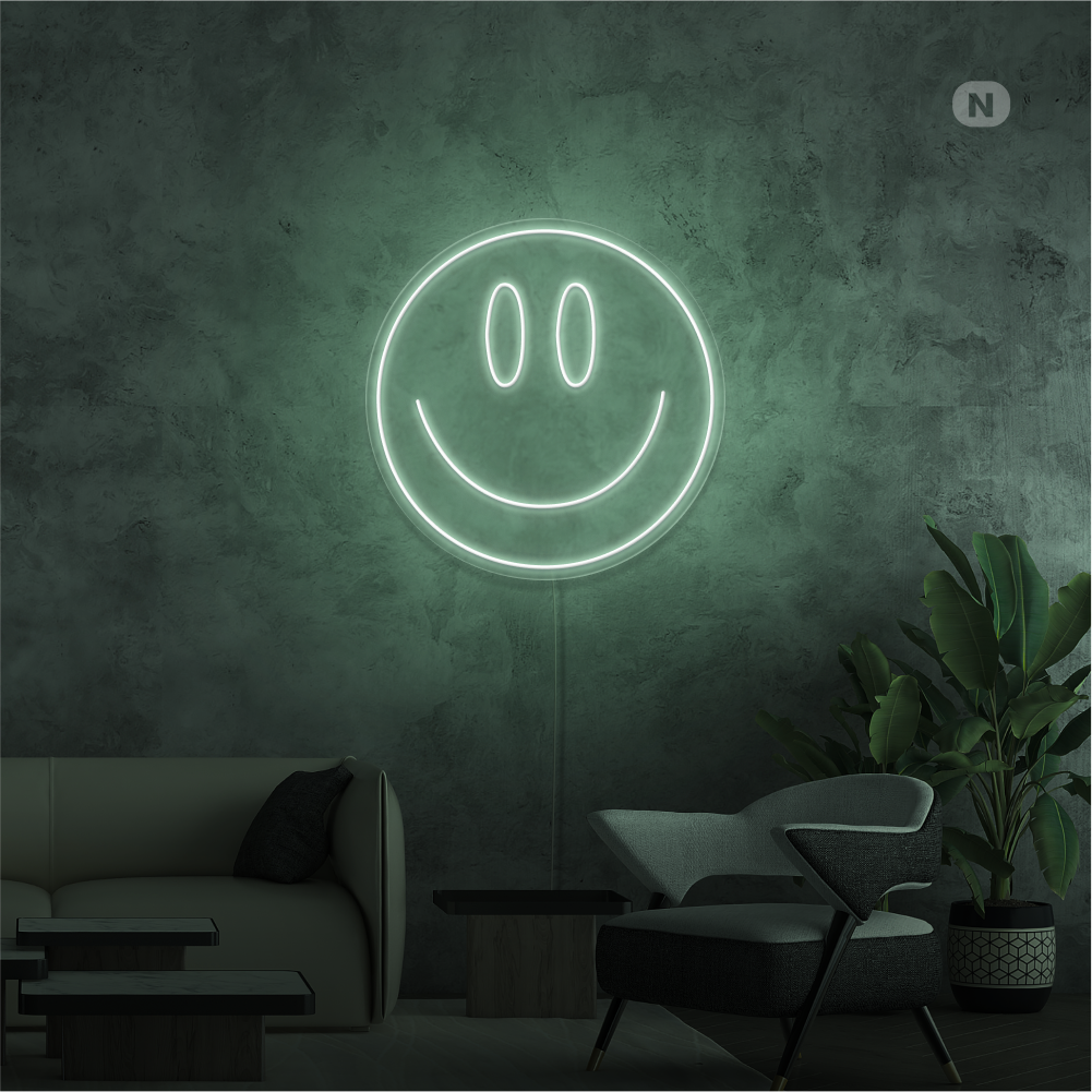Neonskilt Smilende ansigt