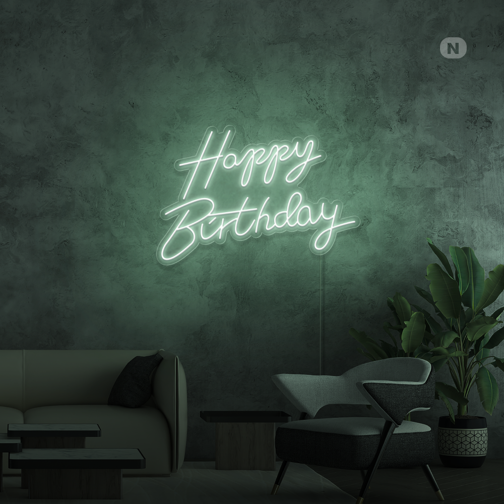 Neonskilt Happy Birthday