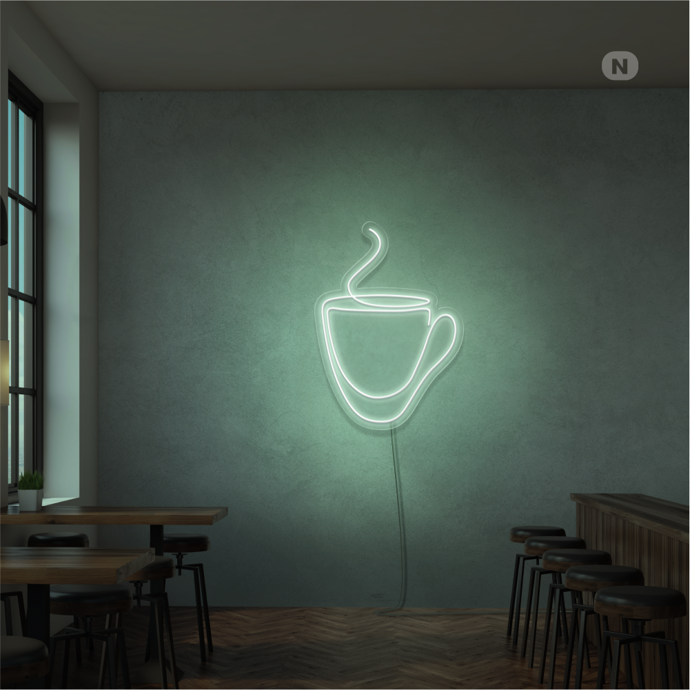 Neonskilt Kaffekrus