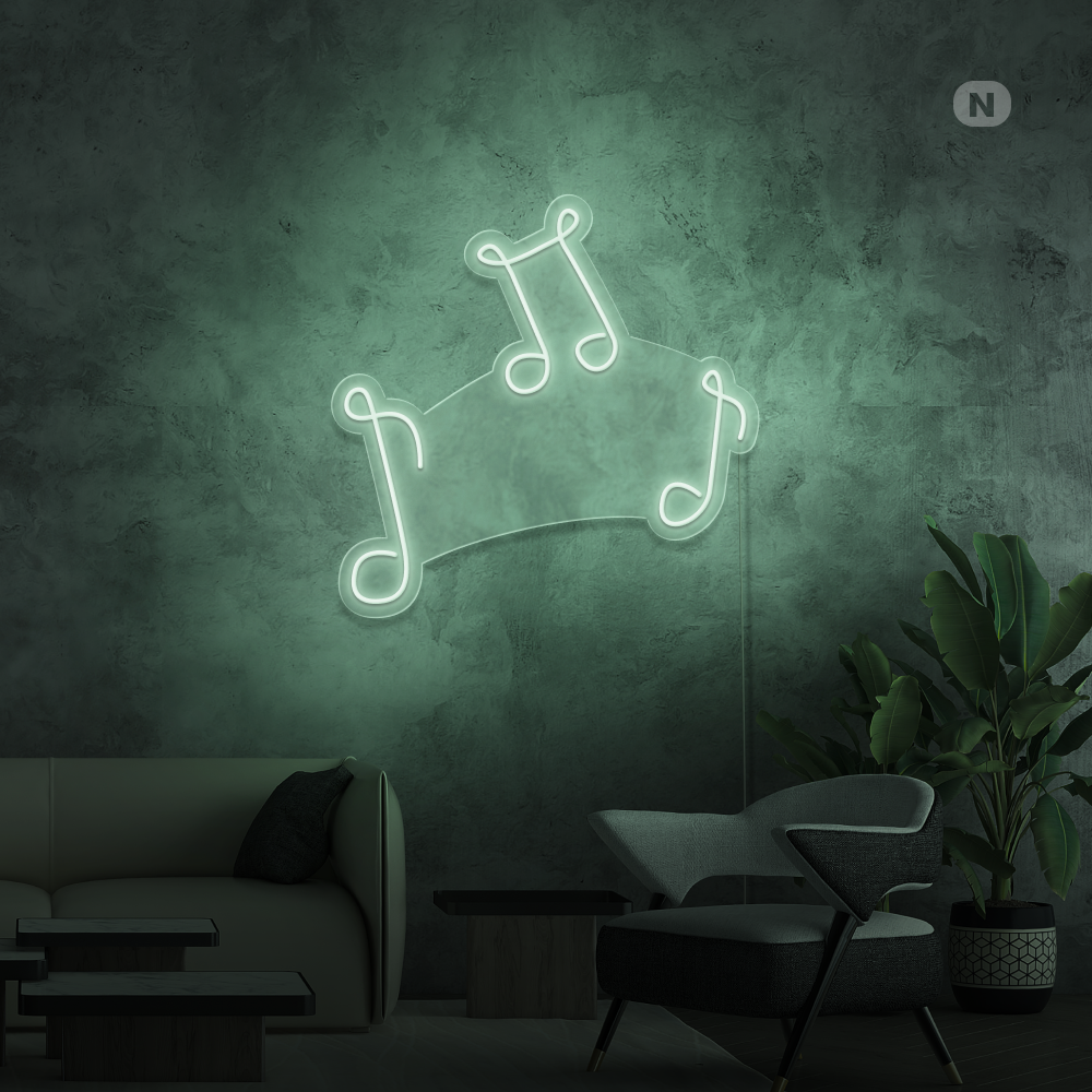 Neonskilt Musiknoter