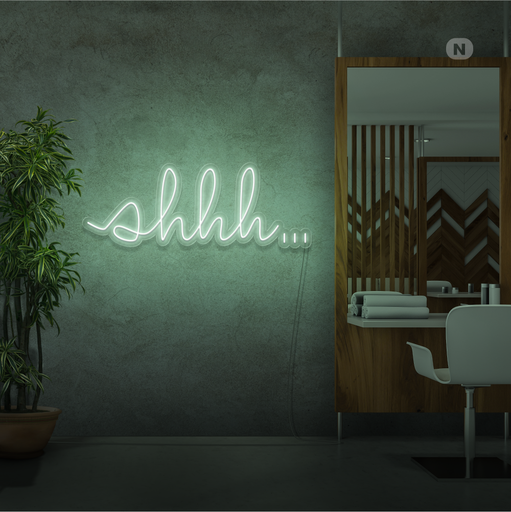 Neonskilt Shhh