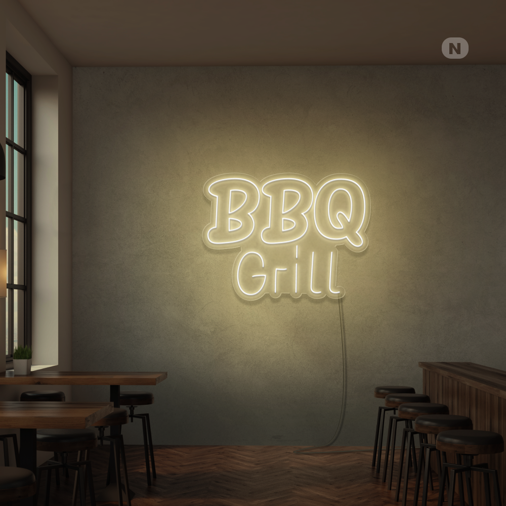 Neonskilt BBQ