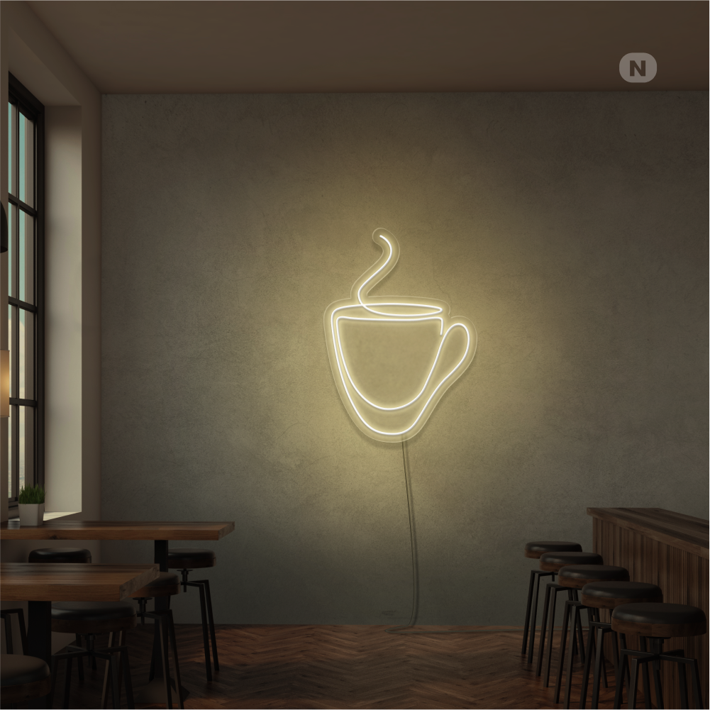 Neonskilt Kaffekrus