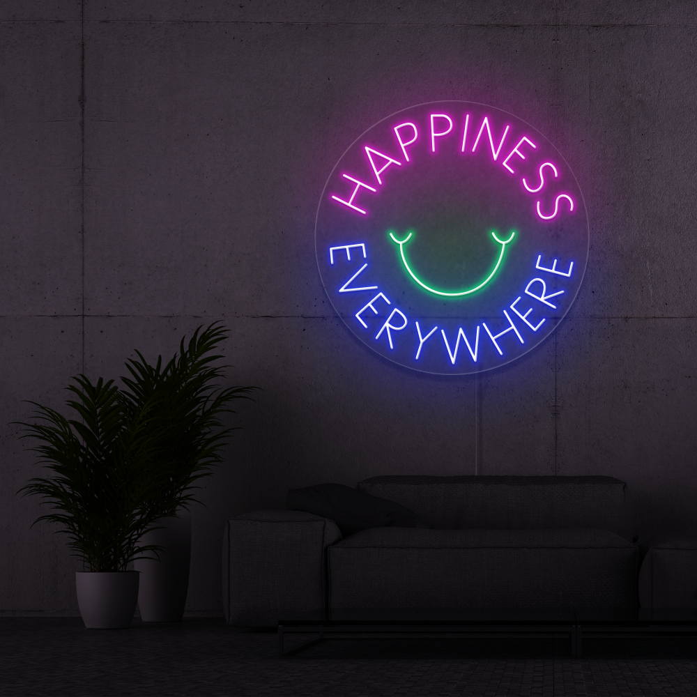Neonskilt Hapiness