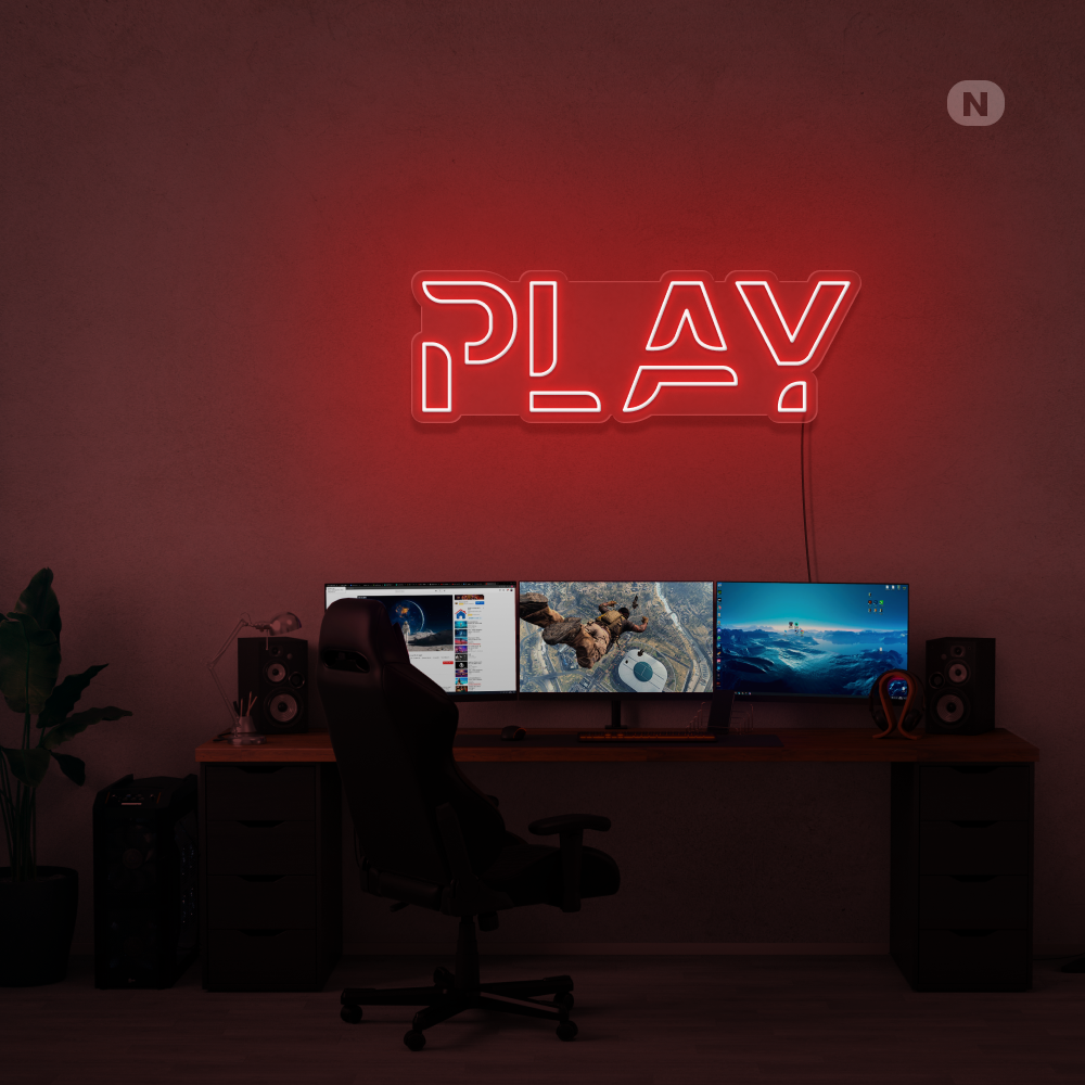 Neonskilt Play