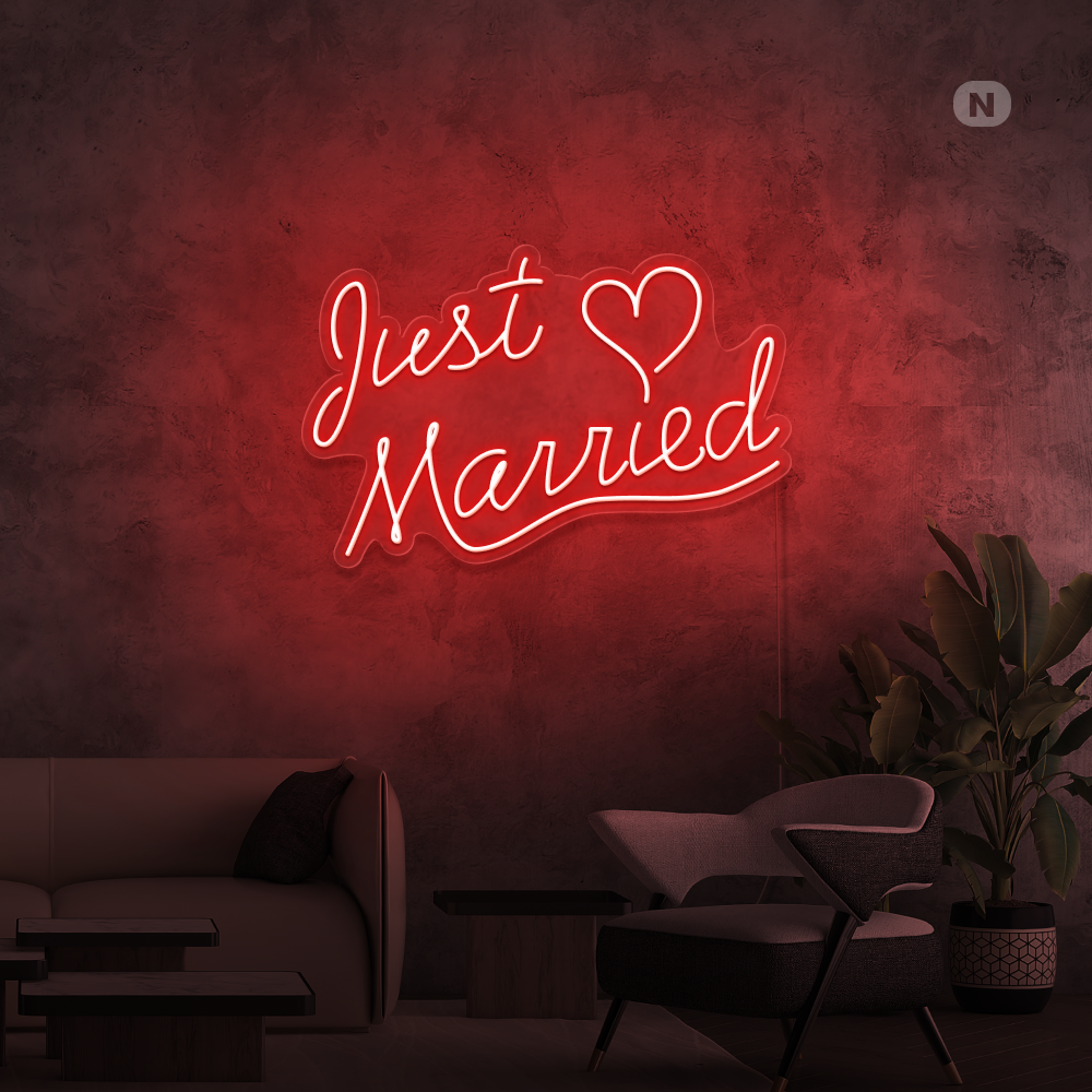 Neonskilt Just Married