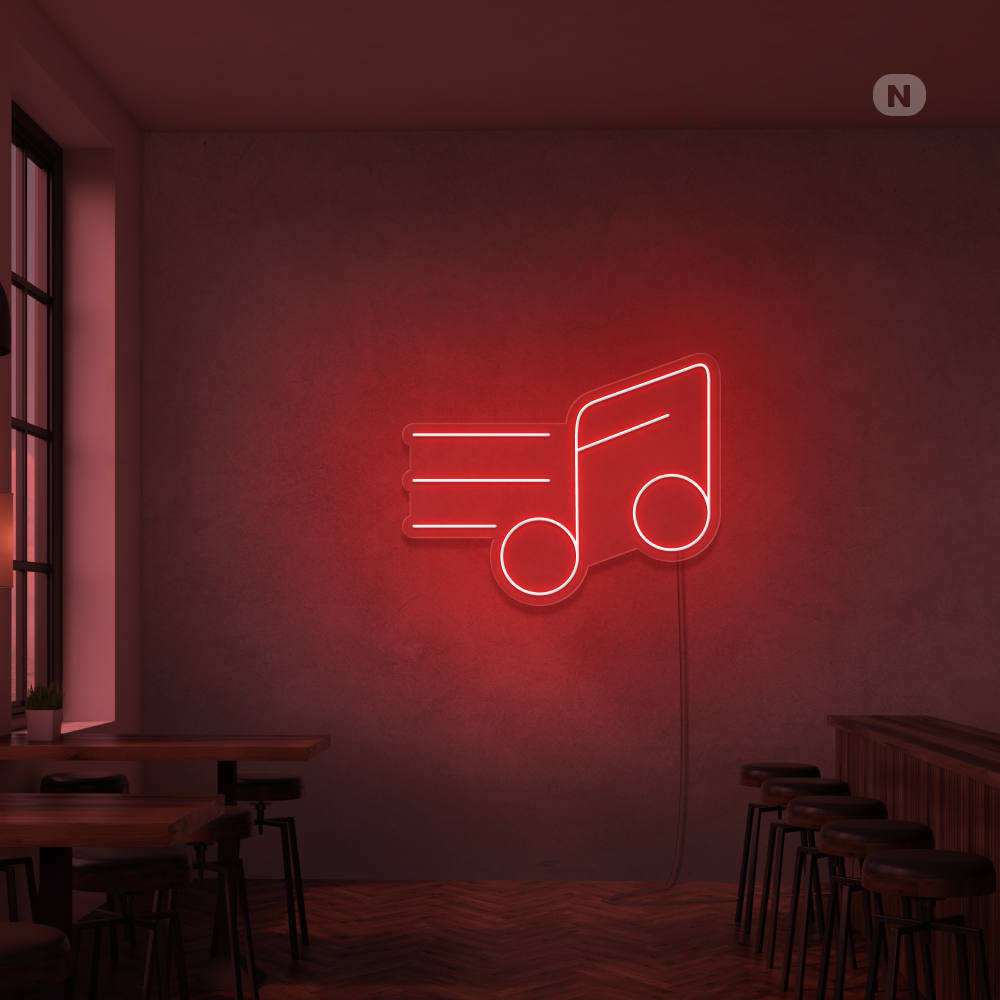 Neonskilt Musiknote