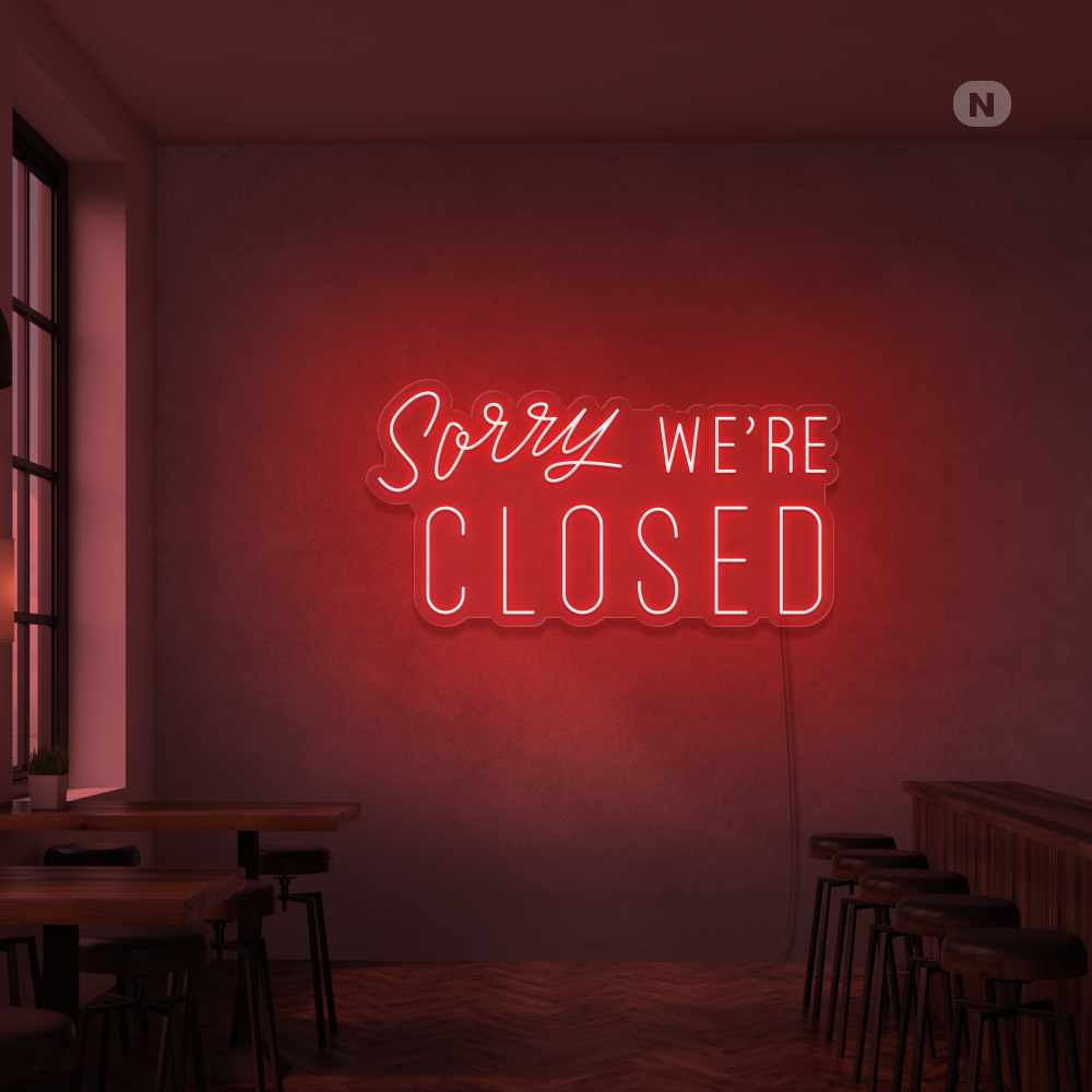 Neonskilt Closed